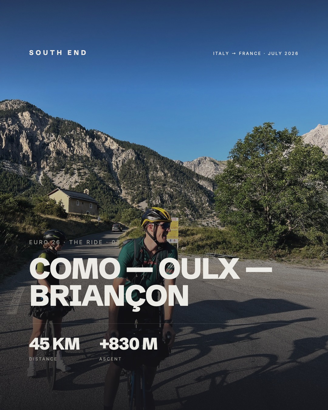 Como → Oulx → Briançon. Col de Montgenèvre, Wednesday 22 July (1)