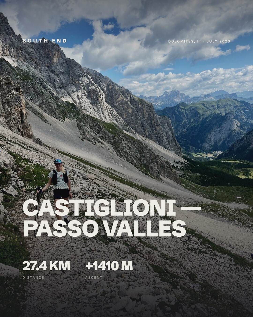 Castiglioni → Passo Valles. Forca Rossa, Thursday 16 July (1)
